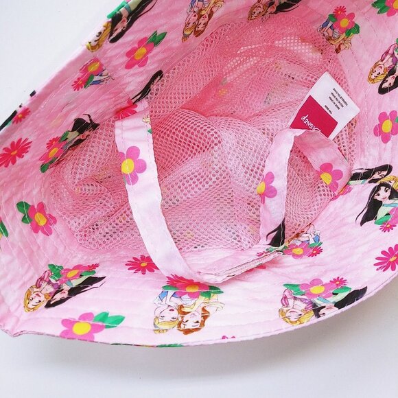 Disney Princess Pink Bucket Hat With Strap Toddler Size UPF 50+ - Picture 6 of 6